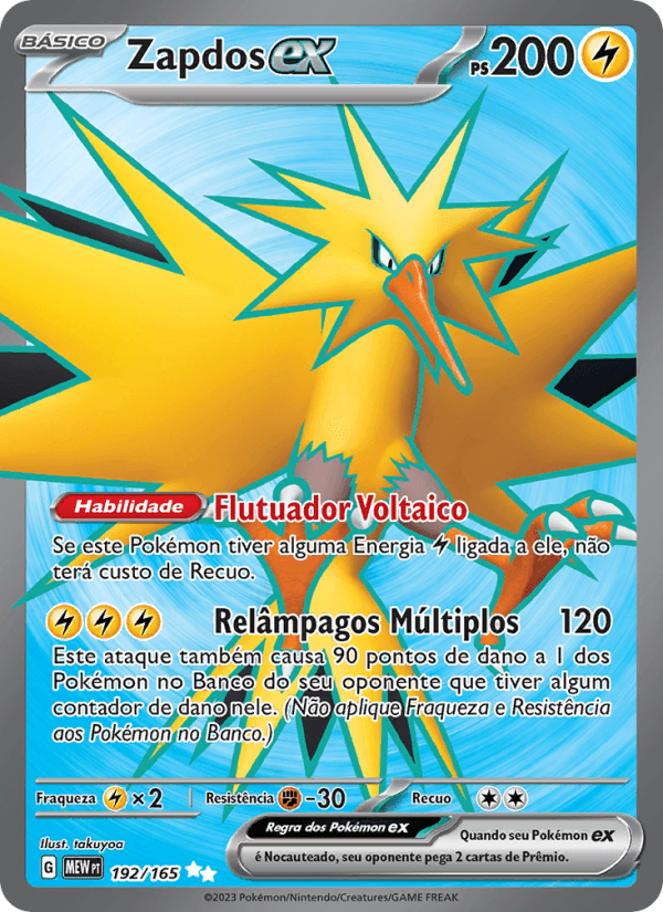 Carta Zapdos ex
