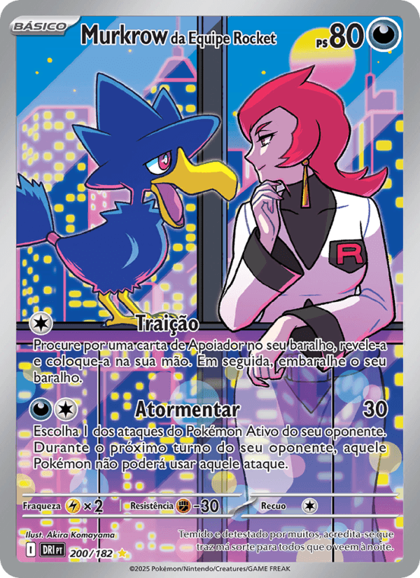 Carta Murkrow da Equipe Rocket