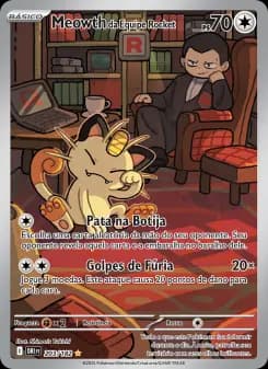 Carta Meowth da Equipe Rocket