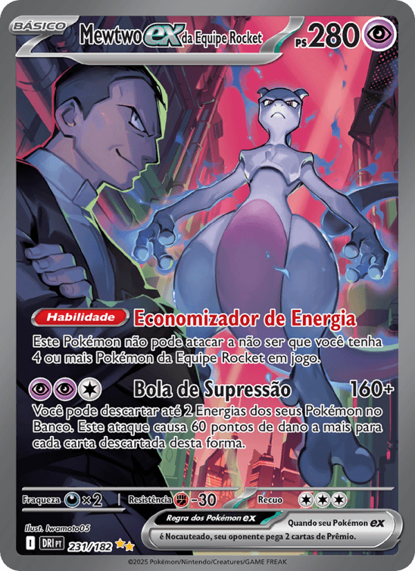 Carta Mewtwo ex da Equipe Rocket