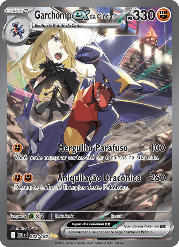 Carta Garchomp ex da Cíntia
