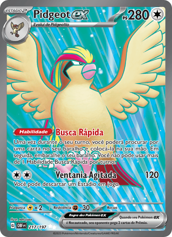 Carta Pidgeot ex