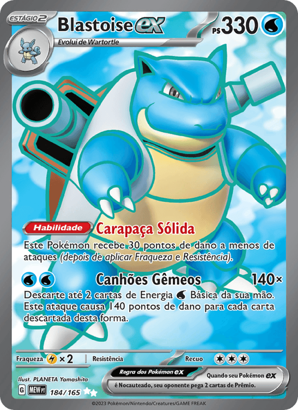 Carta Blastoise ex