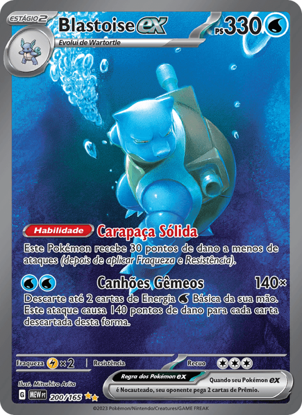 Carta Blastoise ex