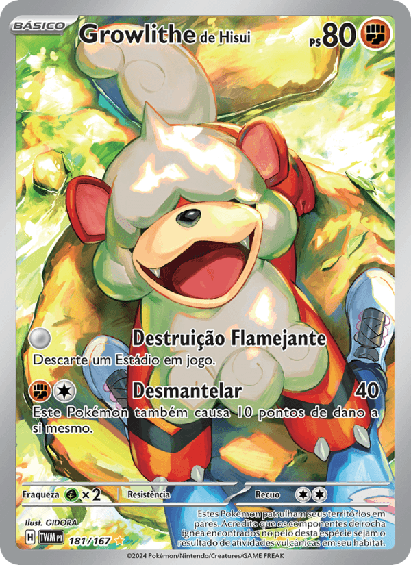 Carta Growlithe de Hisui