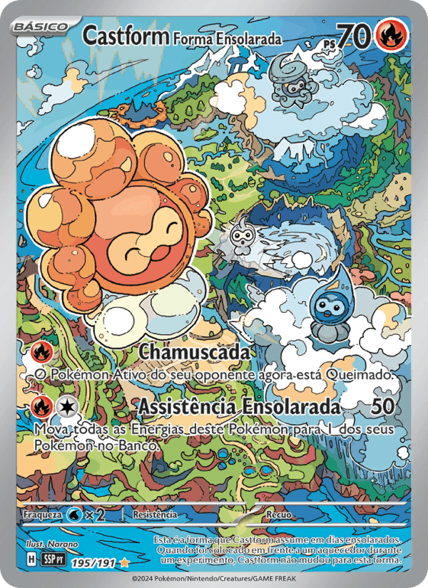Carta Castform Forma Ensolarada