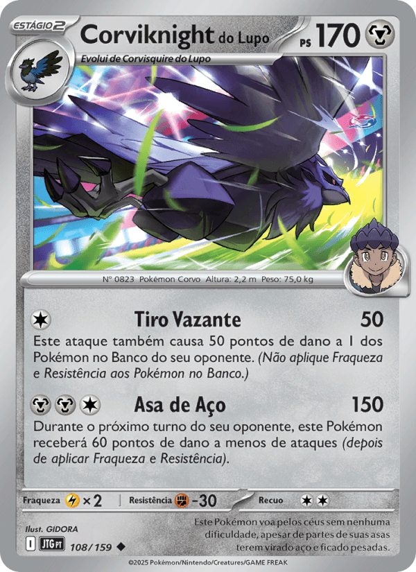 Carta Corviknight do Lupo