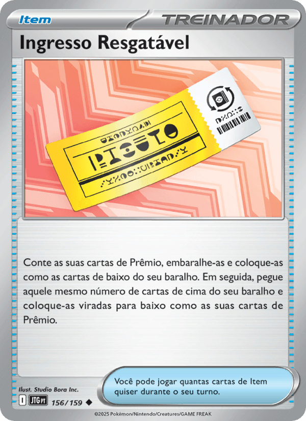 Carta Ingresso Resgatável
