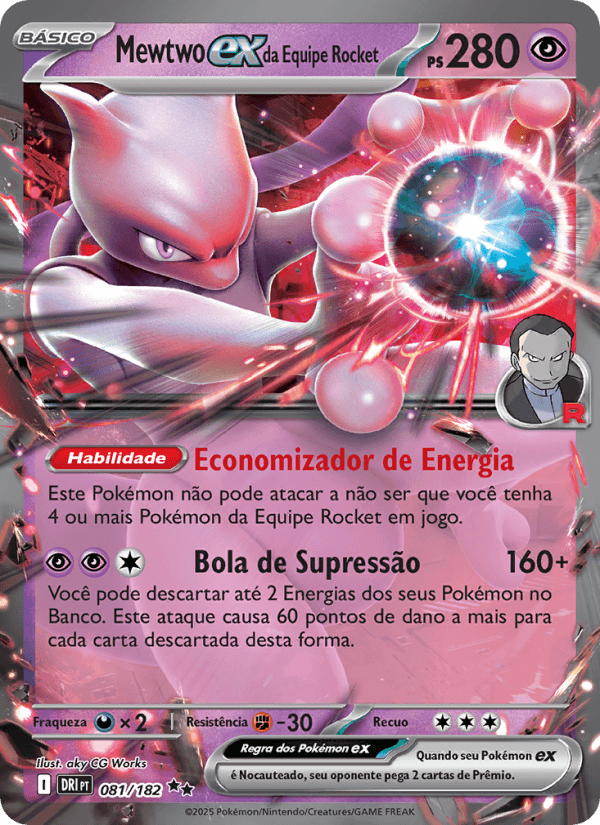 Carta Mewtwo ex da Equipe Rocket
