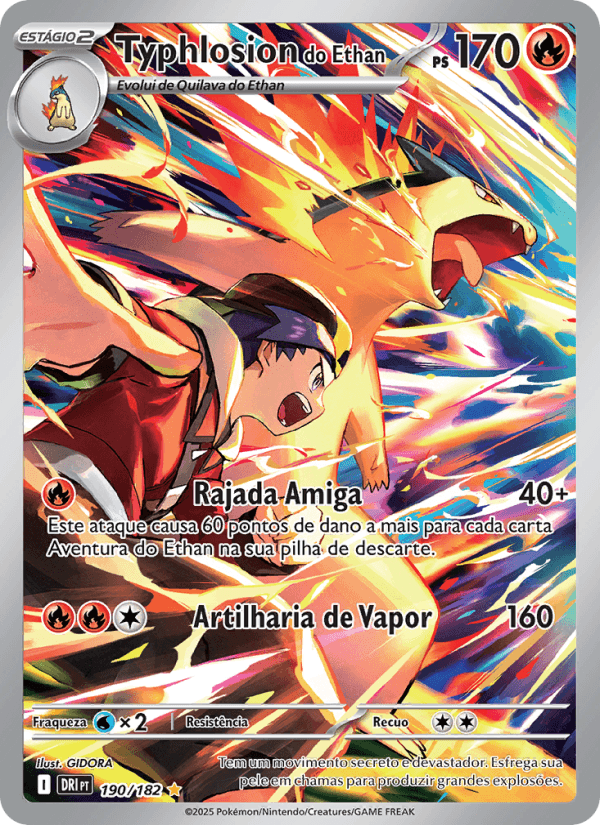 Carta Typhlosion do Ethan