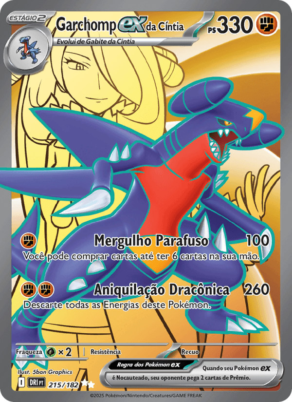 Carta Garchomp ex da Cíntia