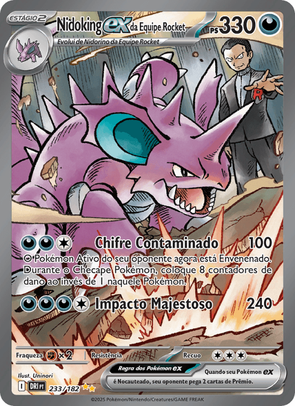 Carta Nidoking ex da Equipe Rocket