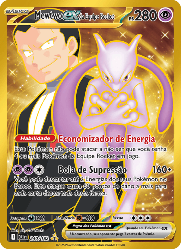 Carta Mewtwo ex da Equipe Rocket